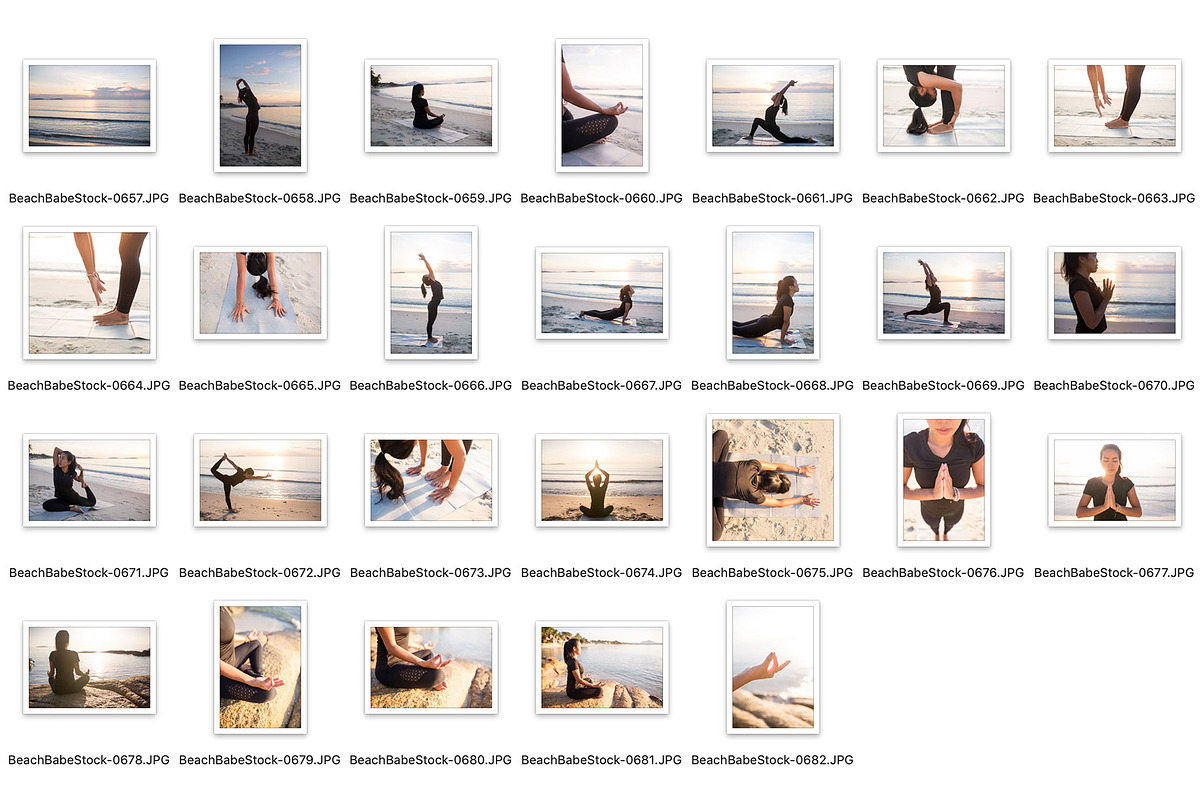 Sunrise Yoga Practice Photo Set, a Person Photo by Beach Babe Stock (Photo 5 of 5)