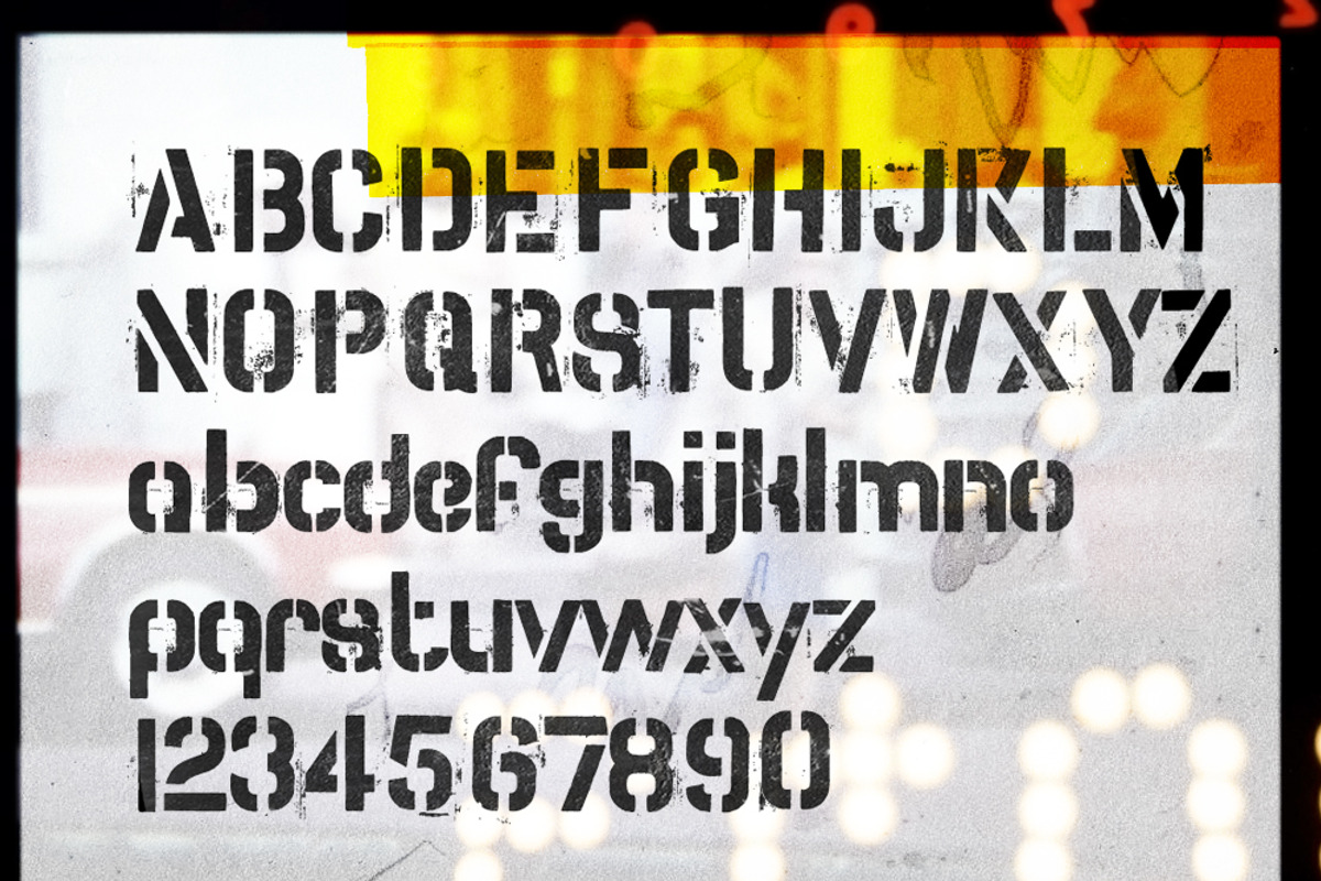 Sparque - Stencil Font, a Font by Craft Graphic Type (Photo 4 of 8)