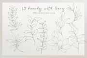 Blossom - floral line art, an Illustration by Anna.Klets (Thumbnail 5 of 14)