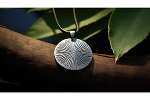 decorative silver gradient medallion, a Beauty & Fashion Photo by pikepicture