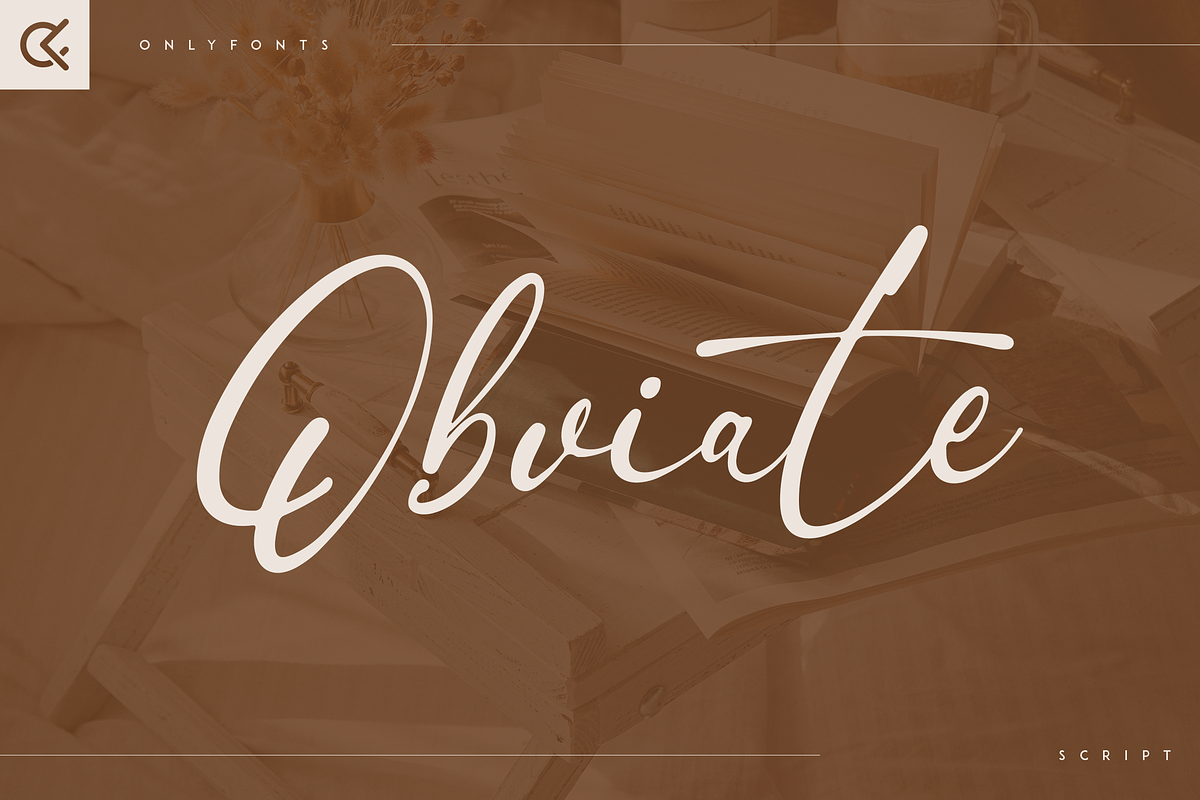 Obviate organic script, a Script Font by Only Fonts (Photo 1 of 10)