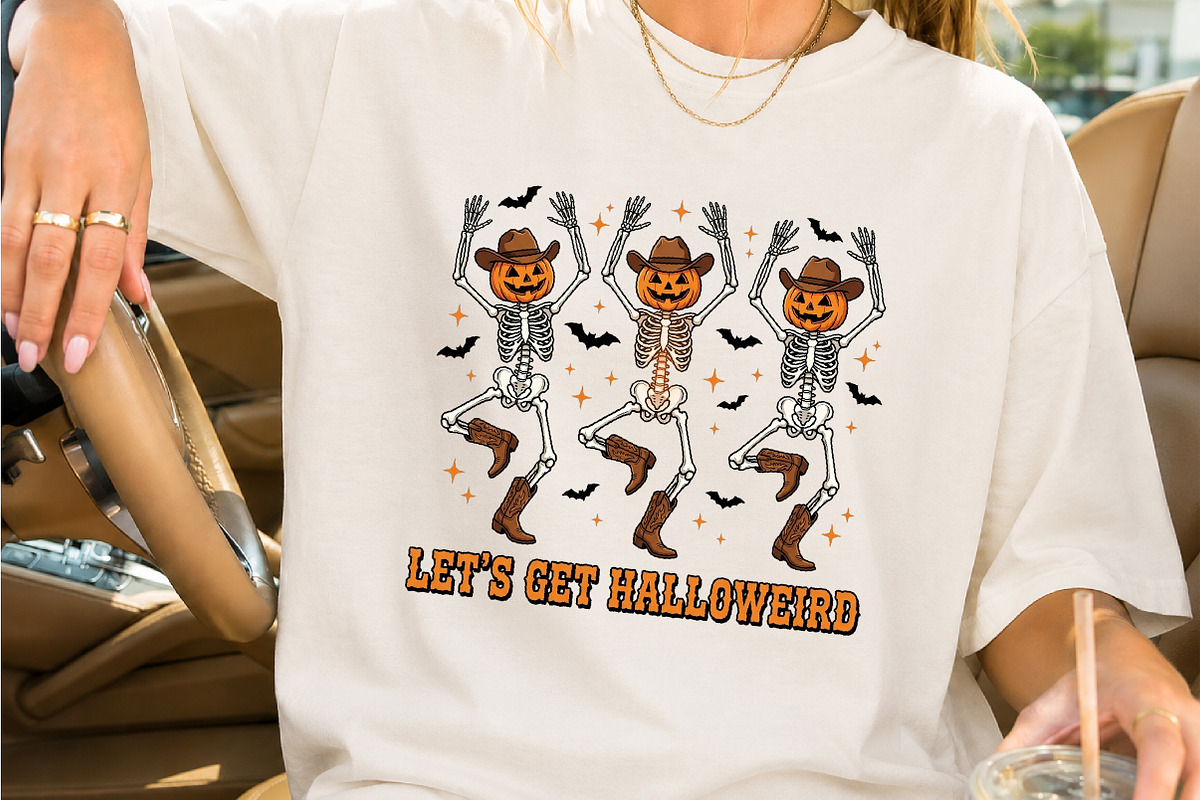 Dancing Cowboy Skeleton Halloween, a Seasonal Illustration by Creative Art (Photo 2 of 3)