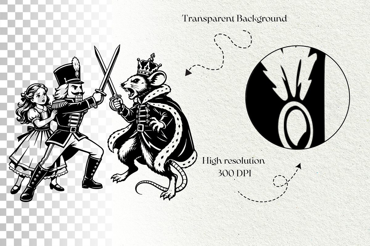 Nutcracker Ballet SVG Graphics, a Seasonal Illustration by DENIDigitalArtSudio (Photo 7 of 7)