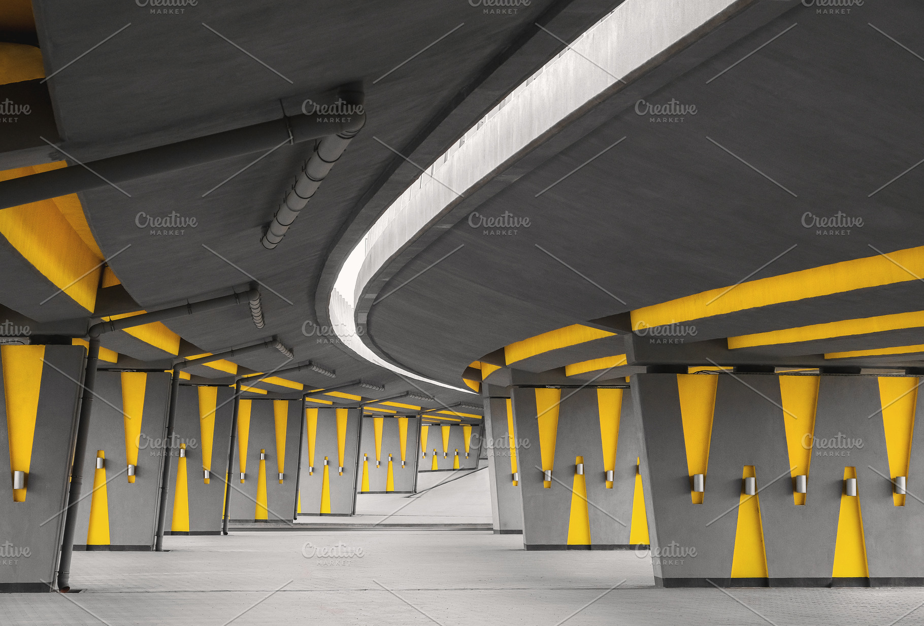 Architectural feature under bridge, an Architecture Photo by BOOCYS