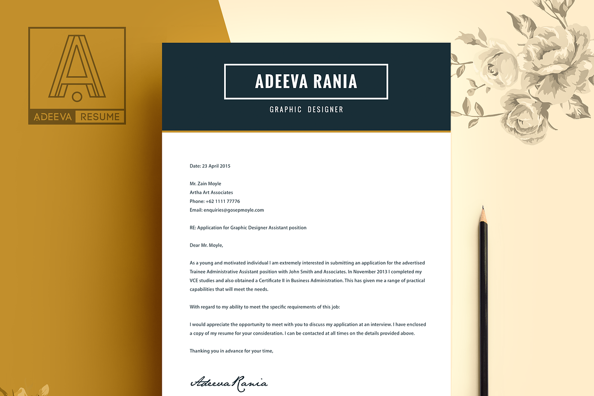 Professional Resume Template Rania, a Resume Template by AdeevaResume (Photo 5 of 5)