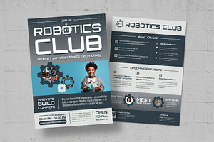 Robotics Club Flyer Template, a Flyer Template by BrandPacks