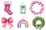Coquette Gilter Christmas Clipart, an Illustration by DreamArtGraphic (Thumbnail 4 of 4)