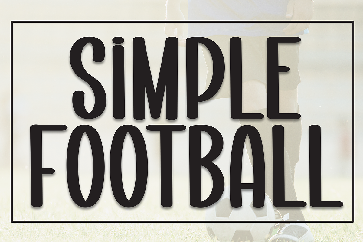 Simple Football | Script Font, a Script Font by Scratchones (Photo 1 of 7)