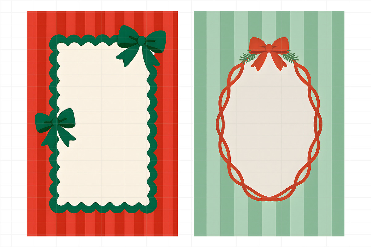 Christmas Frame Clipart Bundle, an Illustration by Daily.Designs (Photo 6 of 6)