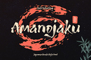 Amanojaku - Traditional Brush Font, a Script Font by tkzgraphic (Thumbnail 1 of 9)