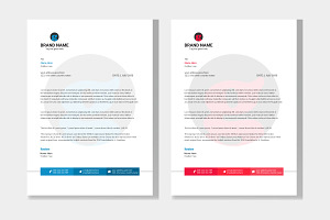 Letterhead Design Layout, a Stationery Template by SouravDesign