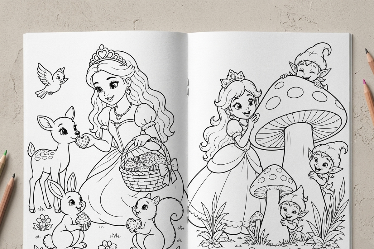 Magical Princess Coloring Book Vol37, a Person Illustration by ikarifq shop (Photo 6 of 7)