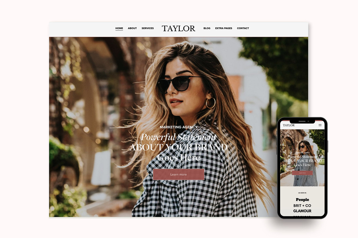 Squarespace 7.1 Template Taylor Ray, a Websites & App Template by thrivedigitally (Photo 1 of 10)