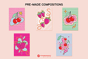 Strawberries & Cherries Graphics Set, a Graphic by Youandigraphics (Thumbnail 13 of 15)
