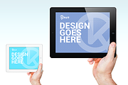 Mobile mock up hands holding phones, an iPhone Mockup by Vlad K. (Thumbnail 3 of 5)