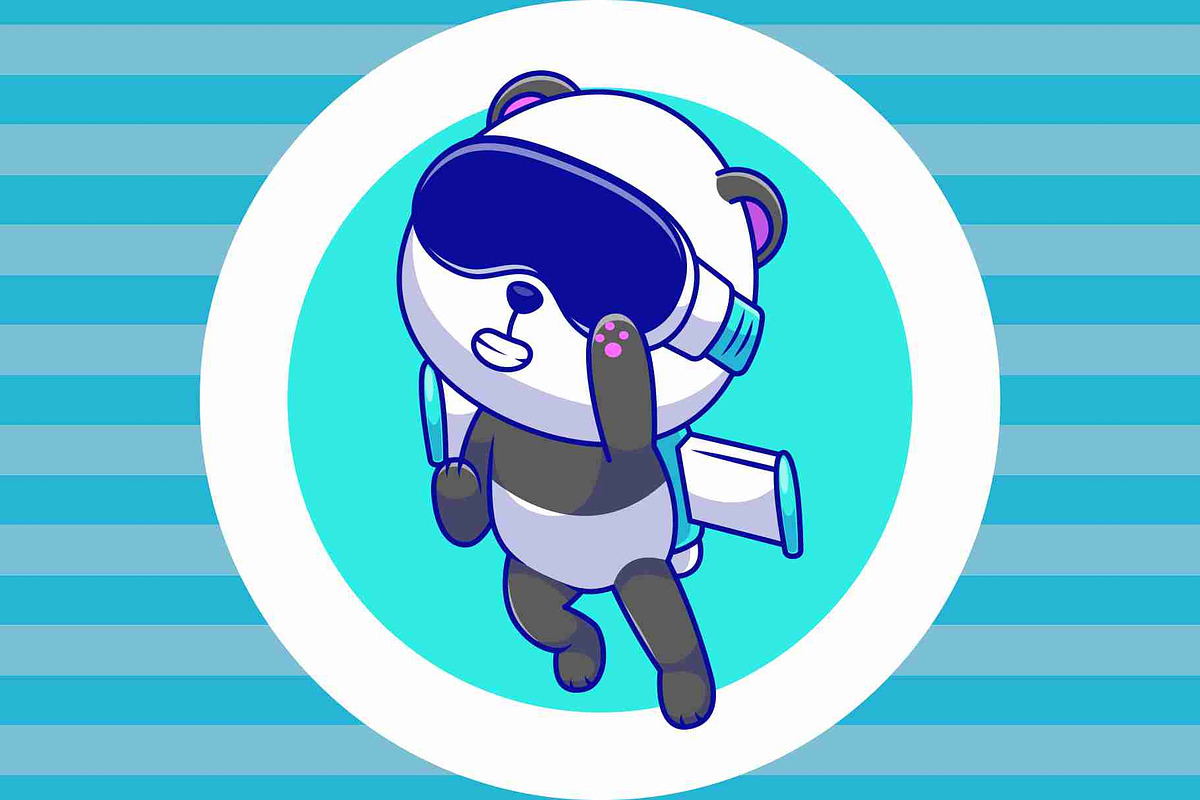 Cute Panda With Vr Glasses Flying, an Animal Illustration by Artstorystudio (Photo 2 of 3)