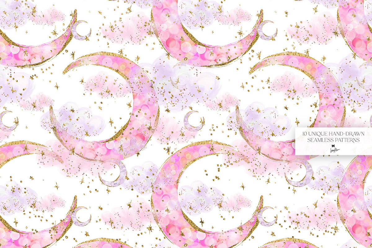 Valentine Cats Seamless Patterns Set, a Pattern Graphic by KaramfilaS (Photo 6 of 17)