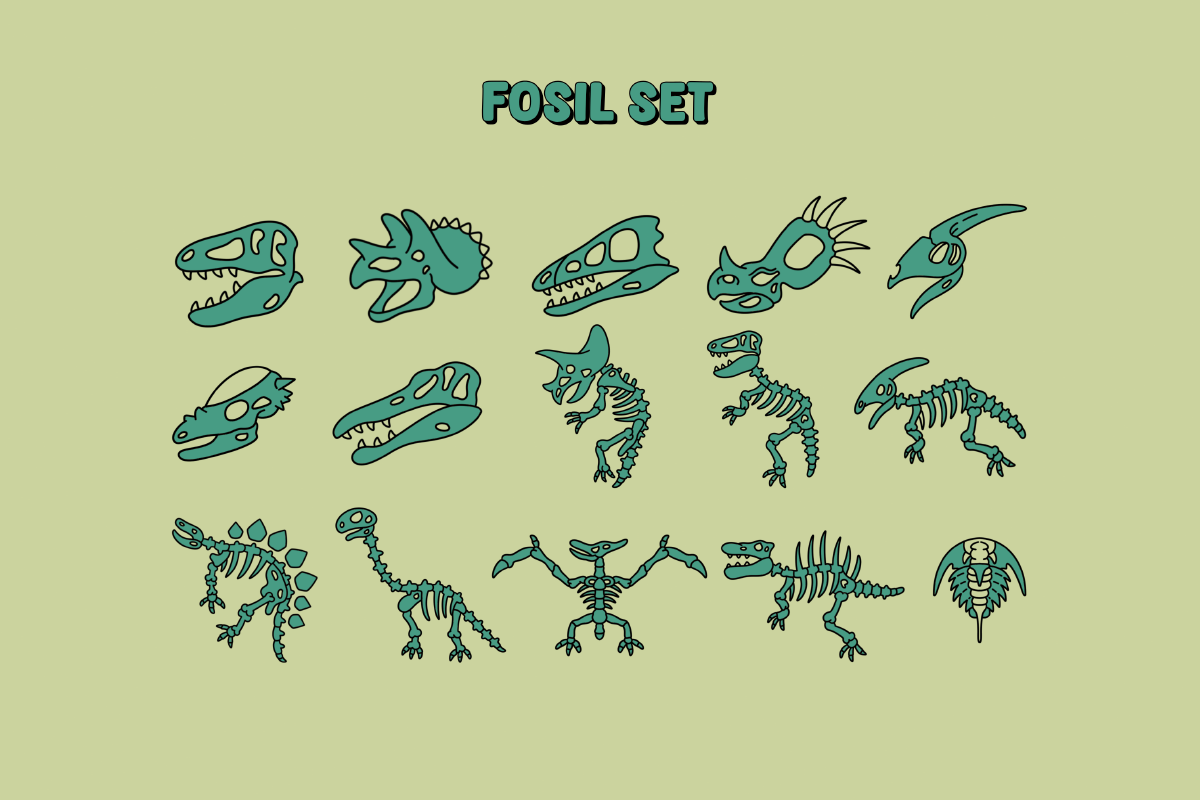Dino Fun – Procreate Retro Stamp, a Brush Add-On by Pixel Picasso Studio (Photo 2 of 9)