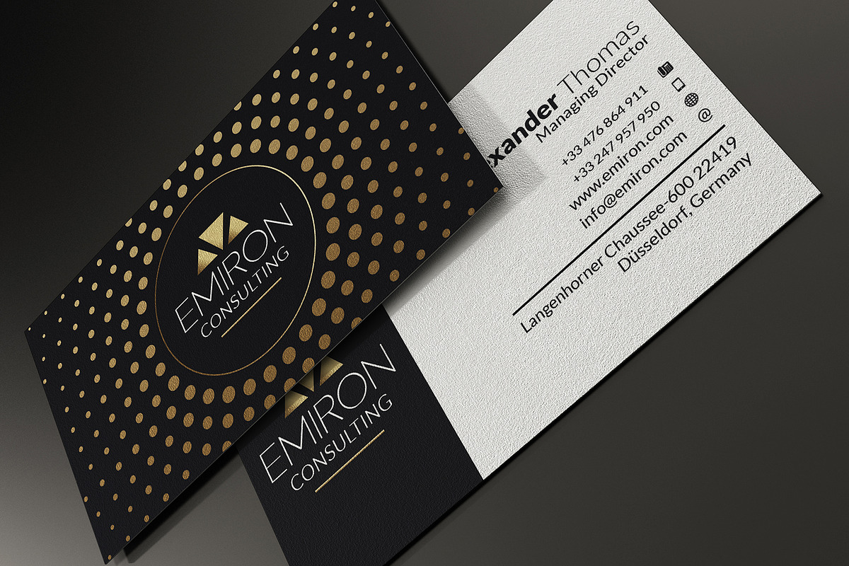 Elegant Gold Business Card, a Business Card Template by Marvel (Photo 3 of 5)