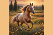 Horse Art Midjourney Prompts, a Background Graphic by Design Laz (Thumbnail 3 of 7)