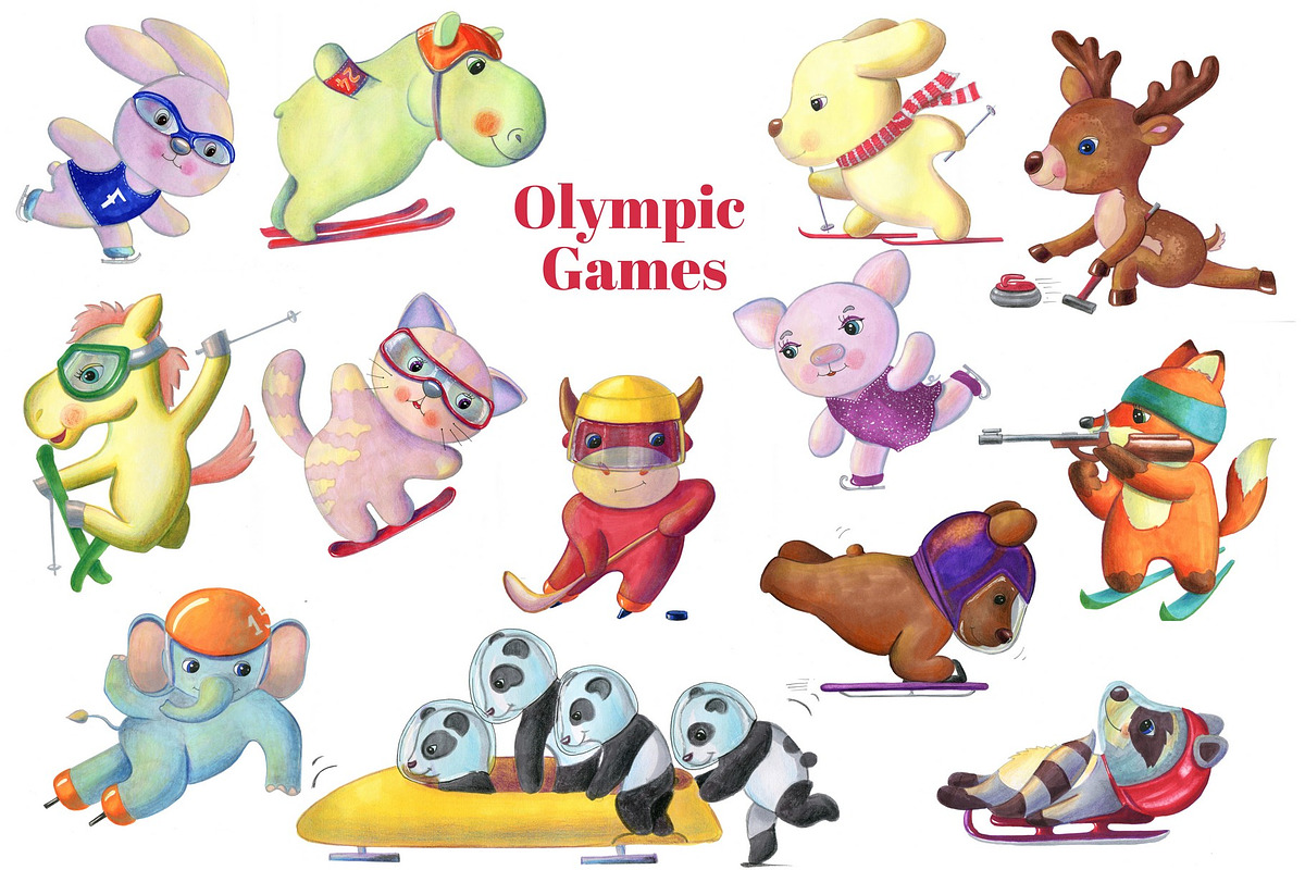Olympic Games, animal sportsmen, an Animal Illustration by fiolika (Photo 1 of 14)