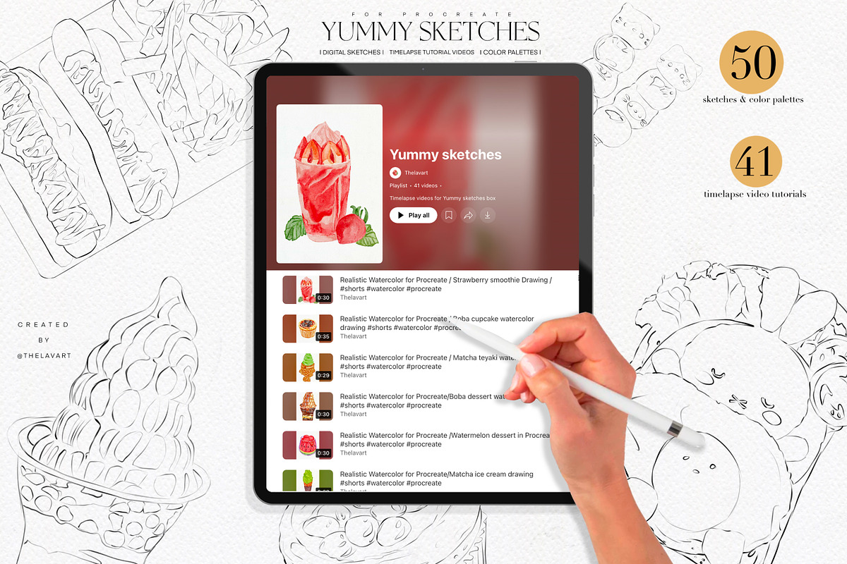 Sketches & Color Palettes Procreate, a Palette Add-On by Liquid Amethyst Art (Photo 10 of 11)