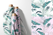 Palm leaves vector seamless pattern, a Pattern Graphic by FleurArt (Thumbnail 2 of 9)