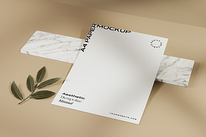 Minimal A4 Paper Mockups