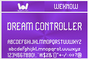 Dream Controller font, a Font by weknow (Thumbnail 1 of 8)