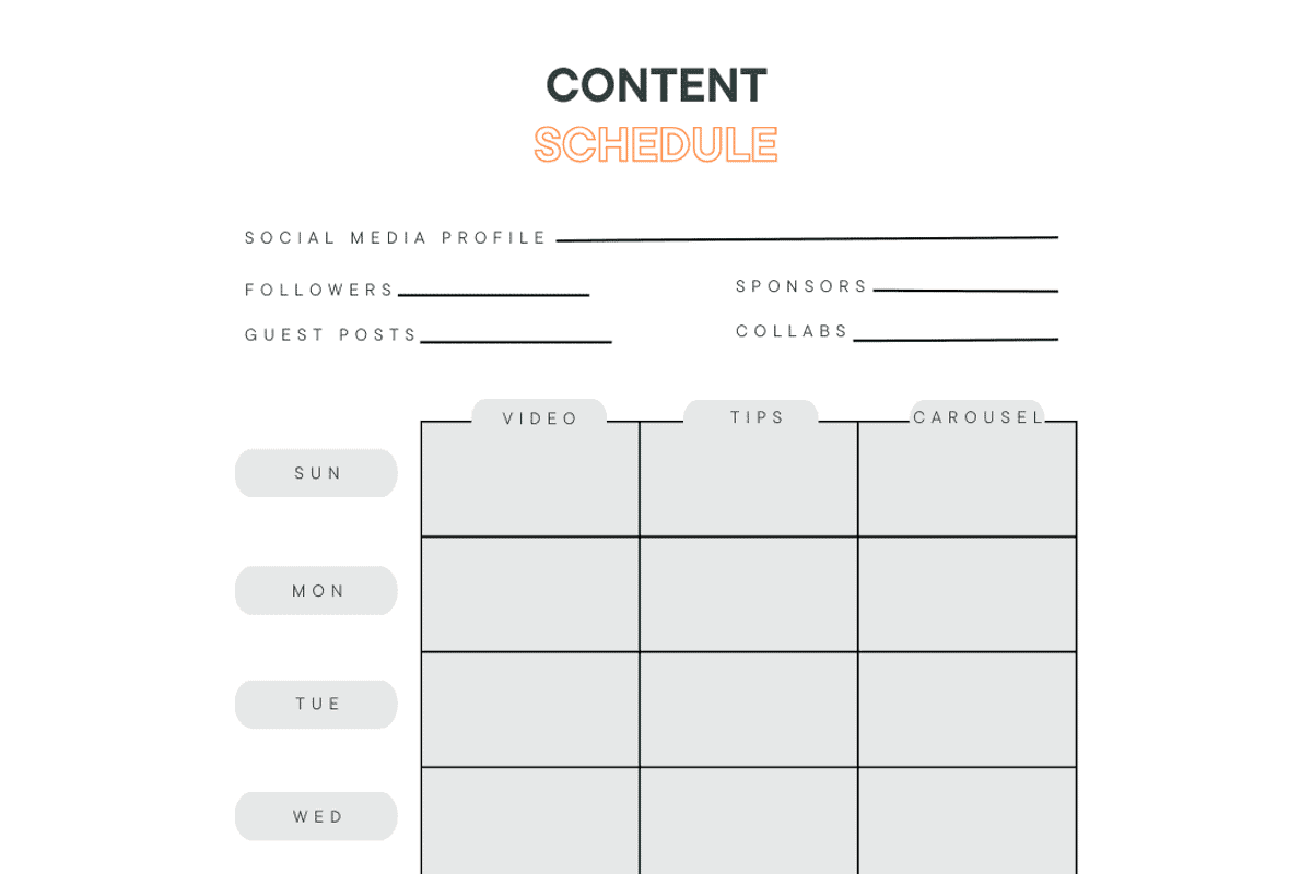 Social Media Planner, a Print Template by Brand Your Biz Co. (Photo 7 of 9)