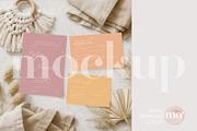 Boho 3-Piece Invitation Suite Mockup, a Mockup by MoMockups (Thumbnail 3 of 4)
