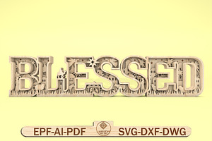 Multilayer Blessed Scene Art Svg
