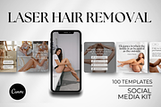 Laser Hair Removal Insta Templates, a Social Media Template by DesignsbyMariaStudio (Thumbnail 1 of 10)