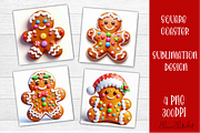 3D Christmas Coaster Sublimation, an Animal Illustration by ElenazlataArt (Thumbnail 8 of 9)