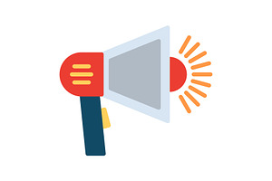 Megaphone Flat Icon, a Duotone Icon by Pexelpy