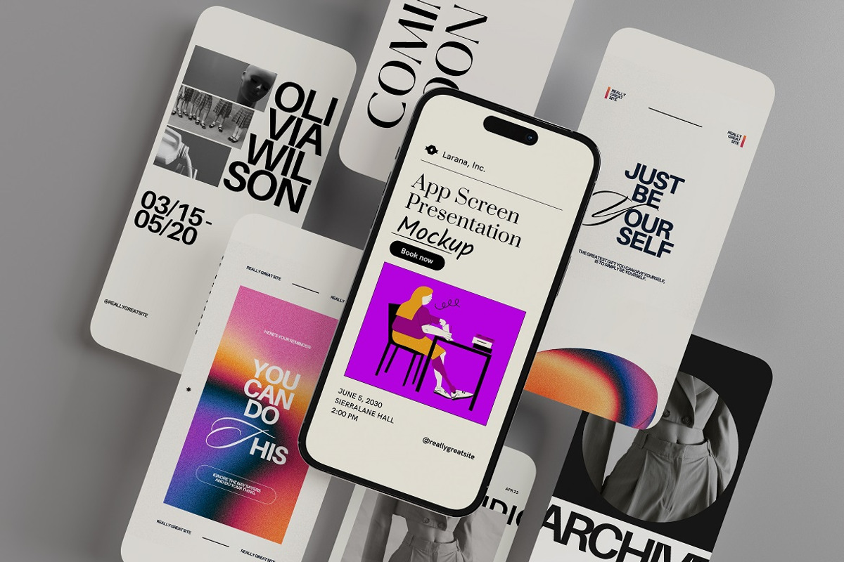 Phone Screen Presentation Mockup, an iPhone Mockup by Tokobeta (Photo 6 of 8)