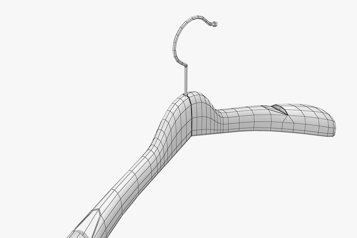 Wooden Clothes Hanger, an Object 3D Model by 3D_PikNik (Photo 9 of 19)