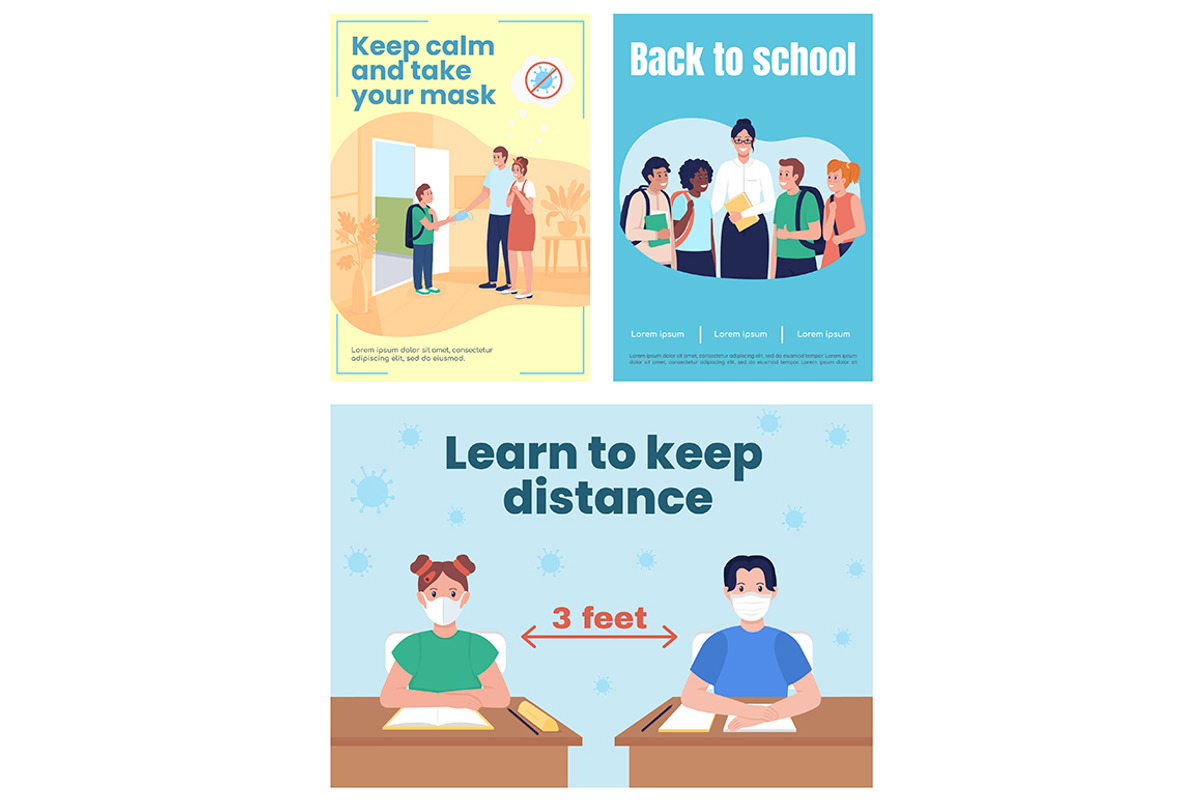 Back to school poster templates, a Social Media Template by IMG visuals characters