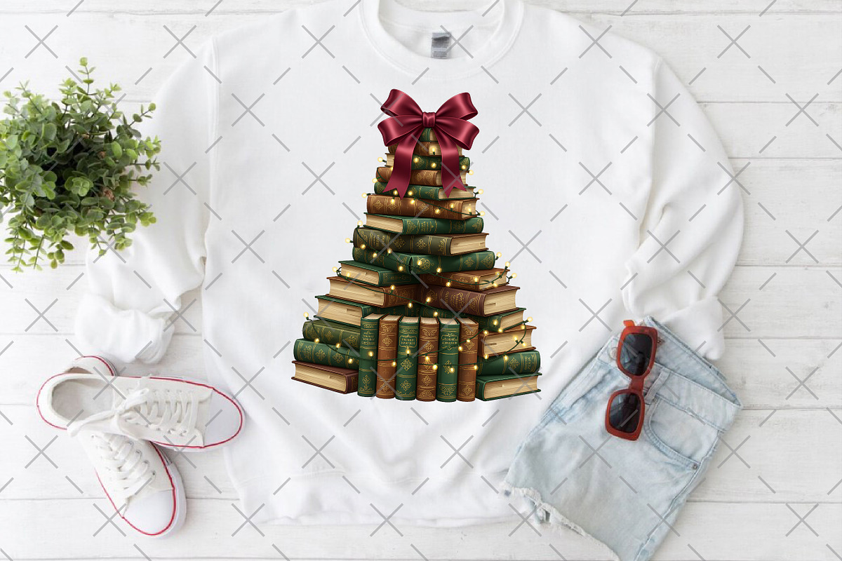Christmas Book Tree Xmas Teachers, an Illustration by Craft Nest (Photo 3 of 6)