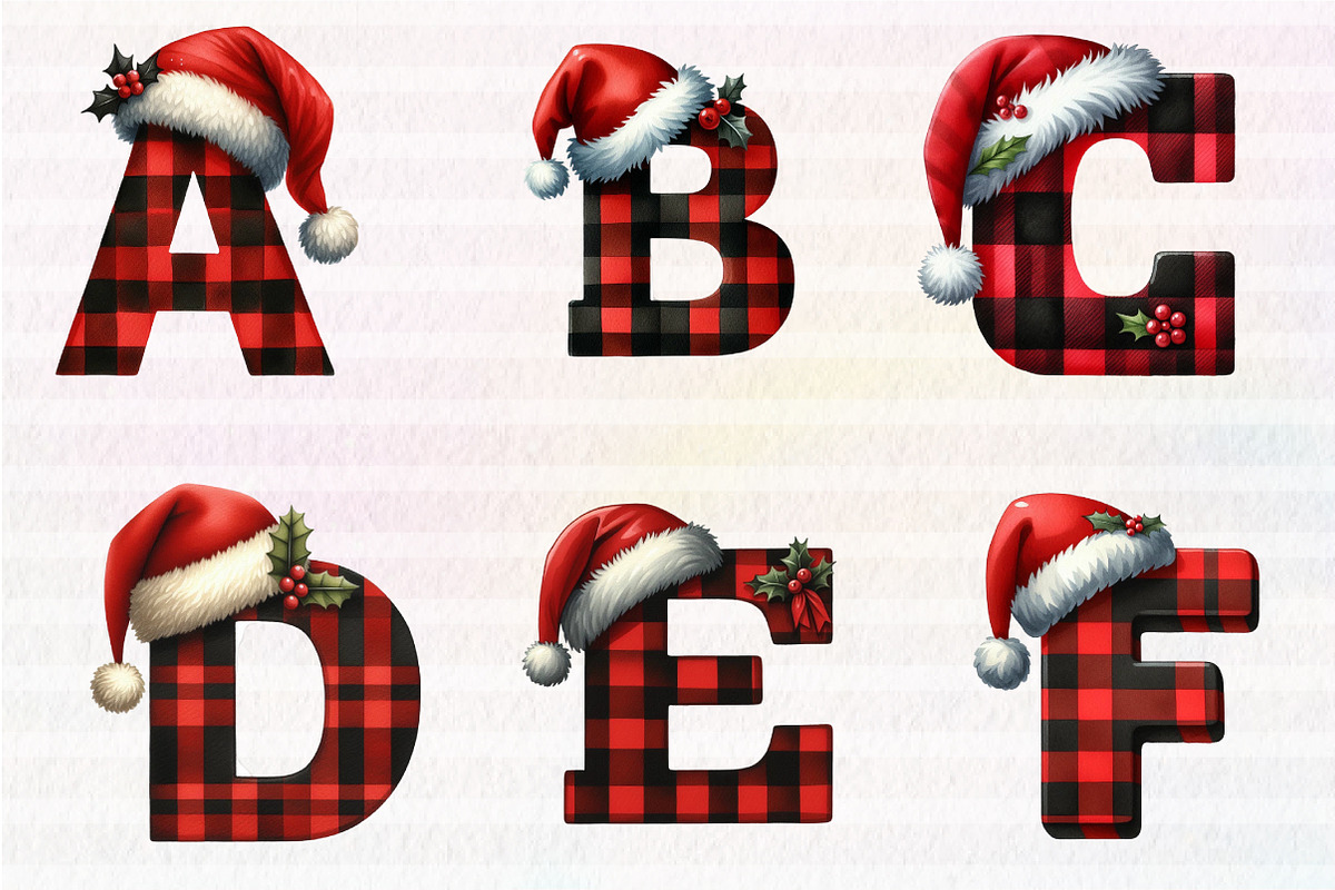 Watercolor Christmas Alphabet, an Illustration by CreationArt (Photo 2 of 6)