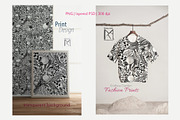 Endless Garden. Black&White pattern, a Pattern Graphic by Marta & Livonka (Thumbnail 7 of 9)