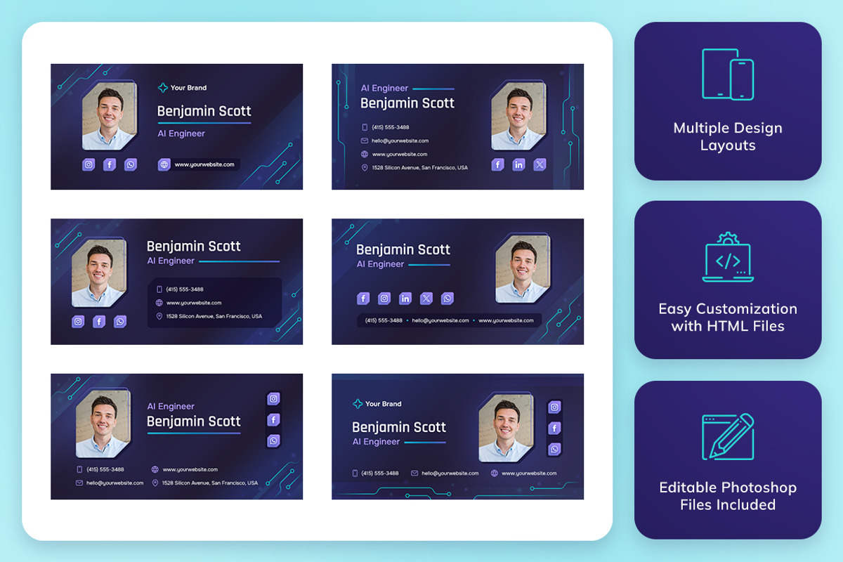 AI Email Signature, an Email Template by Brandify Studio (Photo 2 of 3)
