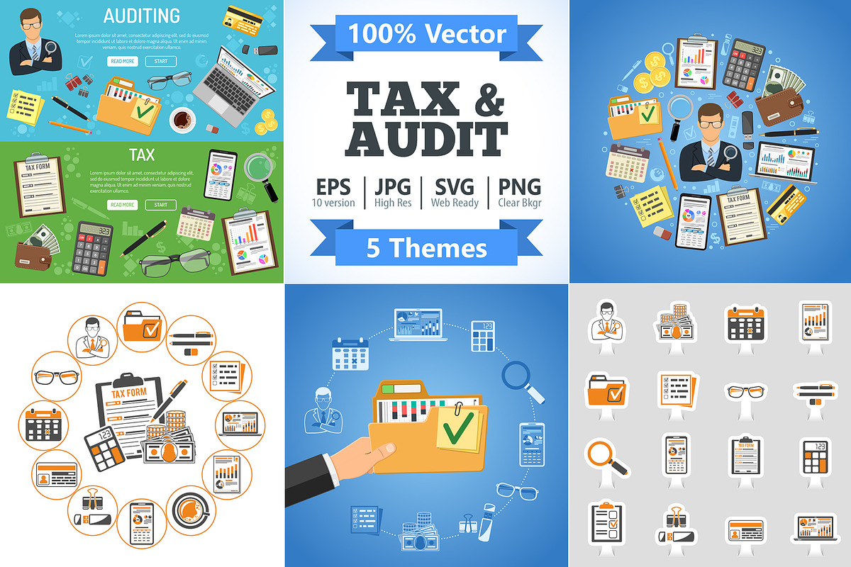 Auditing, Tax, Accounting Concepts, a Finance Illustration by TAlex (Photo 1 of 7)
