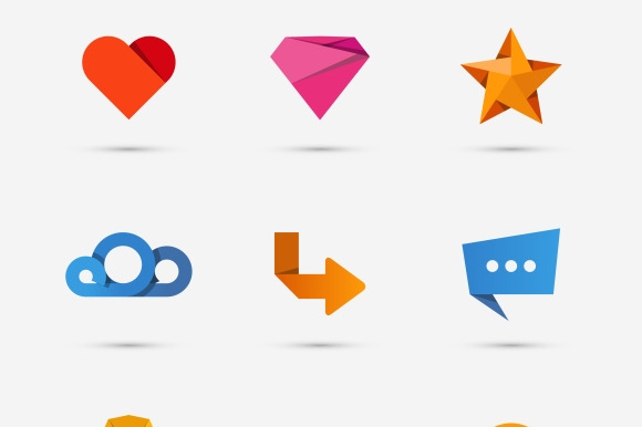 Modern Flat Paper Icons