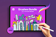25-in-1 Procreate Brushes Bundle, a Brush Add-On by pixelbuddha.net (Thumbnail 1 of 27)