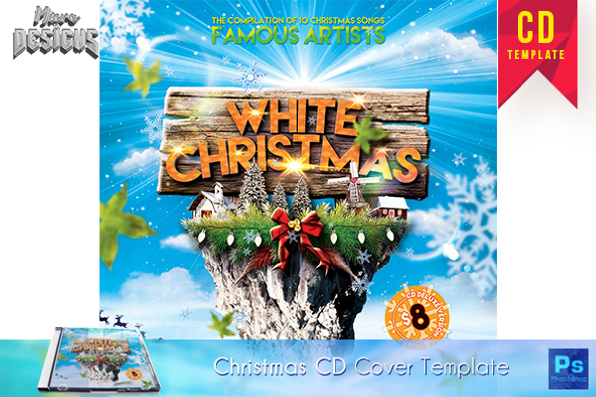 CD Cover Template-Christmas Edition, a Stationery Template by Micro Designs (Photo 4 of 4)