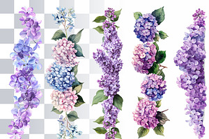 Floral Border Clipart, Page Dividers