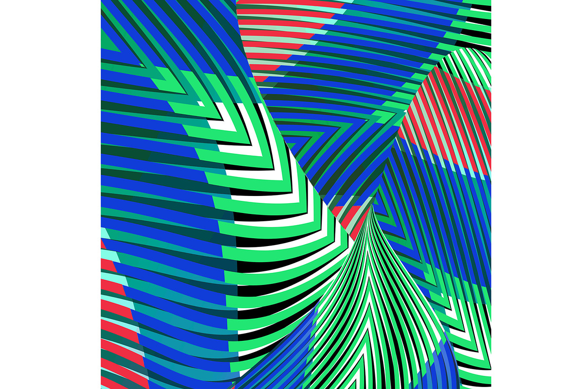 Blue Folded Stripes, a Background Graphic by Sharon Schwalbe (Photo 5 of 6)