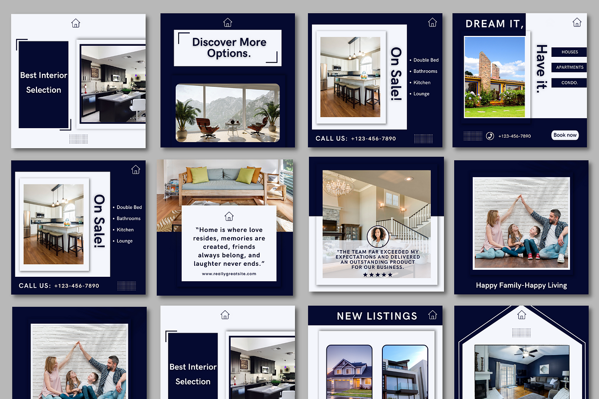Instagram Real State Canva Templates, a Social Media Template by Qamso Designs (Photo 2 of 2)