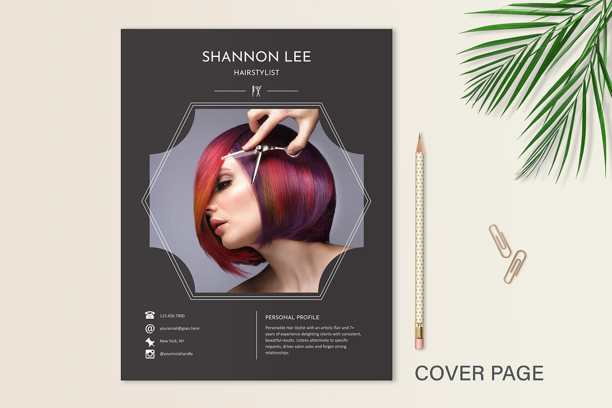 Hairstylist Resume Template, a Resume Template by Stanin Studio (Photo 3 of 10)